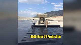 غشاء أرضي HDPE مقاوم للأشعة فوق البنفسجية، متانة 4000 ساعة