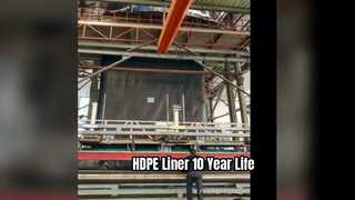 بطانة غشاء أرضي HDPE عمرها 10 سنوات