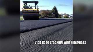 حل تقوية الطرق بالألياف الزجاجية Geogrid