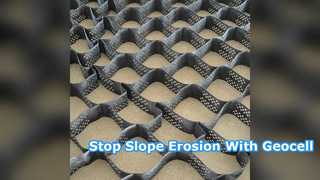 HDPE Geocell لتثبيت المنحدرات والتحكم في التآكل