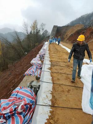 نسيج جيوتكستايل منسوج بتمدد 10 بالمائة يوفر حجم فتحة 0.05-0.2 مم بطول 50-100 متر مادة لأنظمة الصرف وفصل التربة