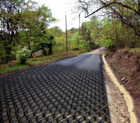 شبكة حصى مثقبة ومثقبة HDPE Geocell لبناء الطرق
