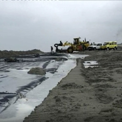 نزح المياه Geotextile Tube Geobag PP PET Geotube لمرشح الطمي مرشح الرمل الساتر الساحلي