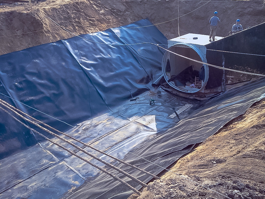 0.2mm PVC غشاء أرضي بطانة سقف خزان النفايات بركة بركة HDPE بطانة السد
