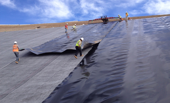 0.2mm PVC غشاء أرضي بطانة سقف خزان النفايات بركة بركة HDPE بطانة السد