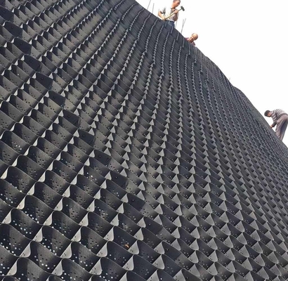 الصين أكبر HDPE Geocell المصنعة دعم تحميل التربة استقرار الخلايا الجغرافية